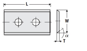 30x12x1.5 HP 35° JİLET Ürün Teknik Çizim