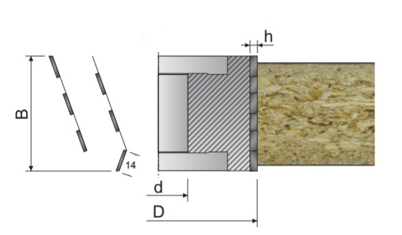 80x43.5x30 Z3+3 R DIA EDGE BANDING CUTTER Ürün Teknik Çizim
